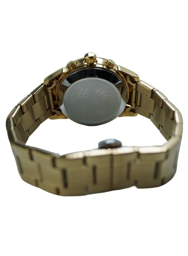 ساعة رجالية تناظرية + رقمية مستديرة من الفولاذ المقاوم للصدأ WA-10GW للرجال - Image 2